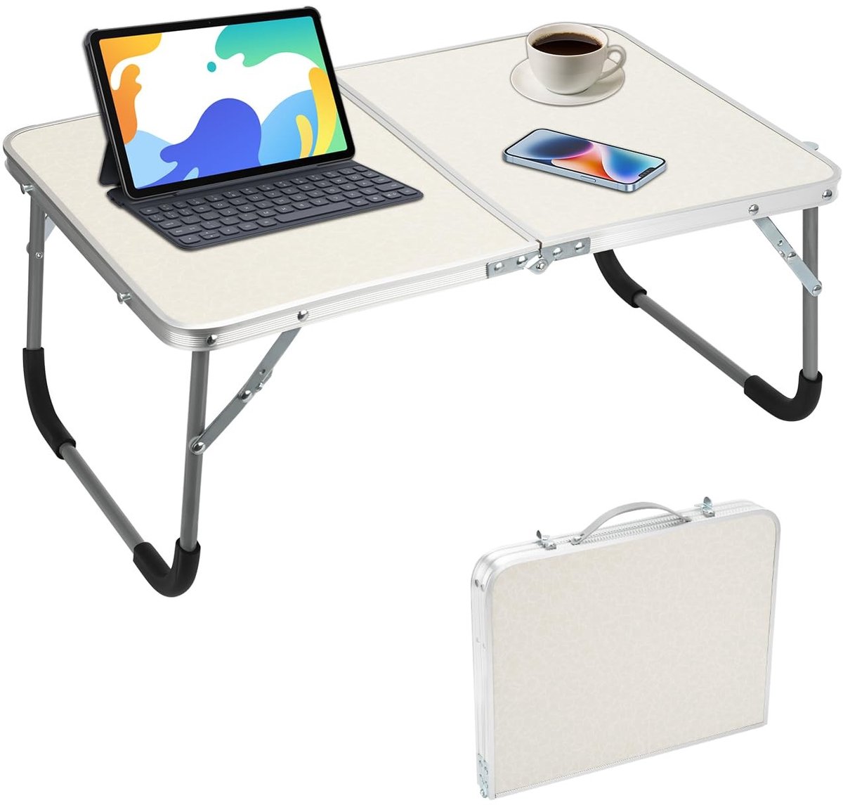 Omgoods - Vouwbare Eettafel Wit voor Binnen en Buiten
