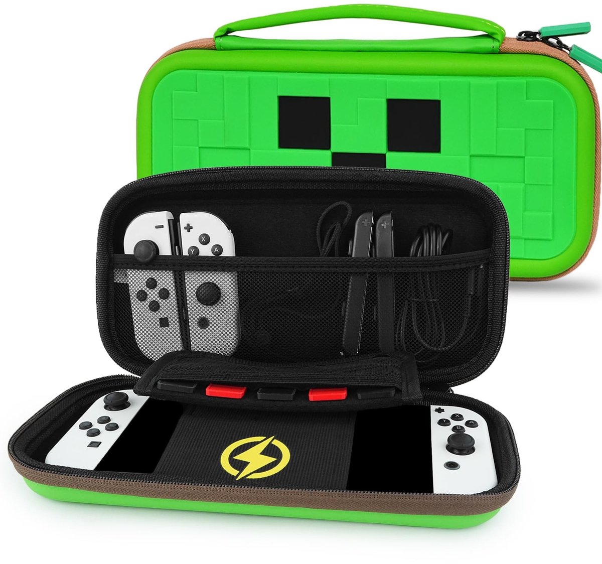 Omgoods - Draagtas voor Switch & OLED - Schattige Reisbag in Groene Ontwerp
