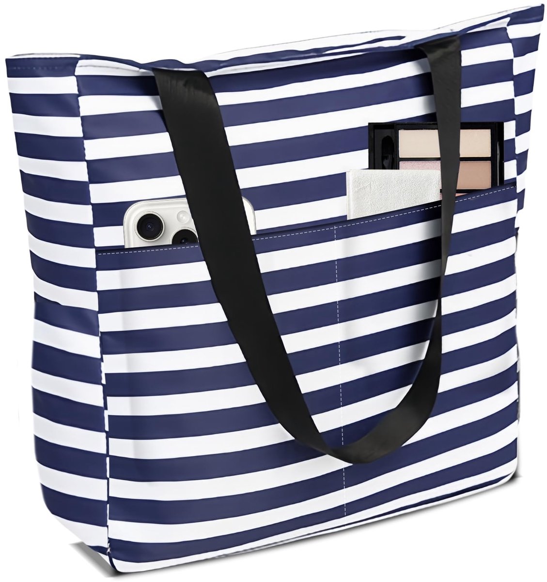 Omgoods - Grote Waterdichte Strandtas met Rits - Vouwbare Schoudertas voor Vakantie en Reizen