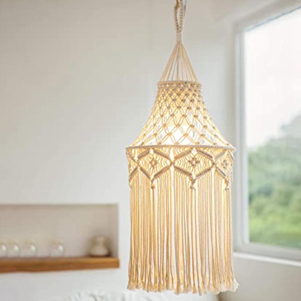 Omgoods - Macrame Lampenkap voor Bohemian Interieur