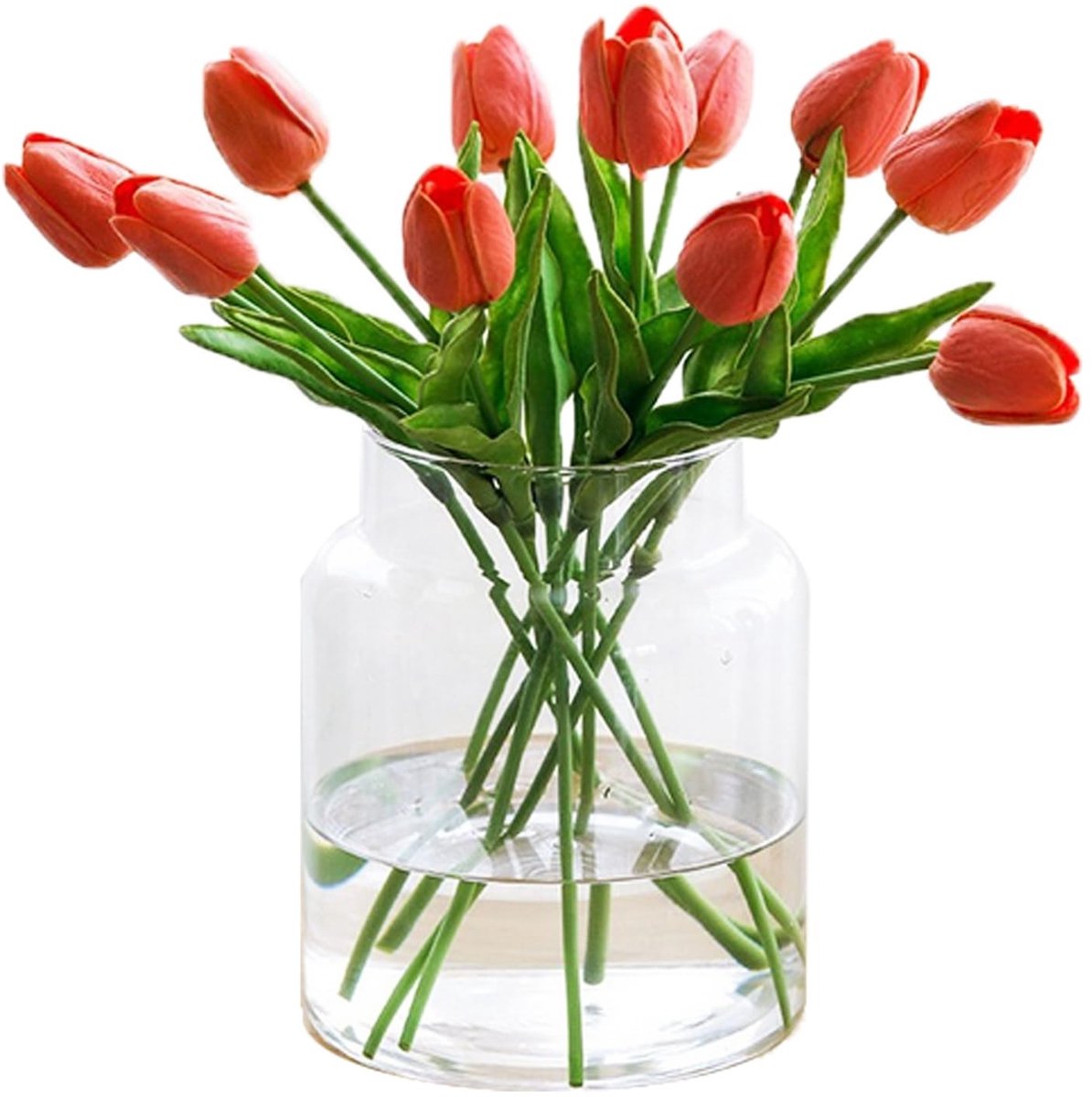 Omgoods - Grote Glazen Vaasje voor Bloemstukken, Modern Design