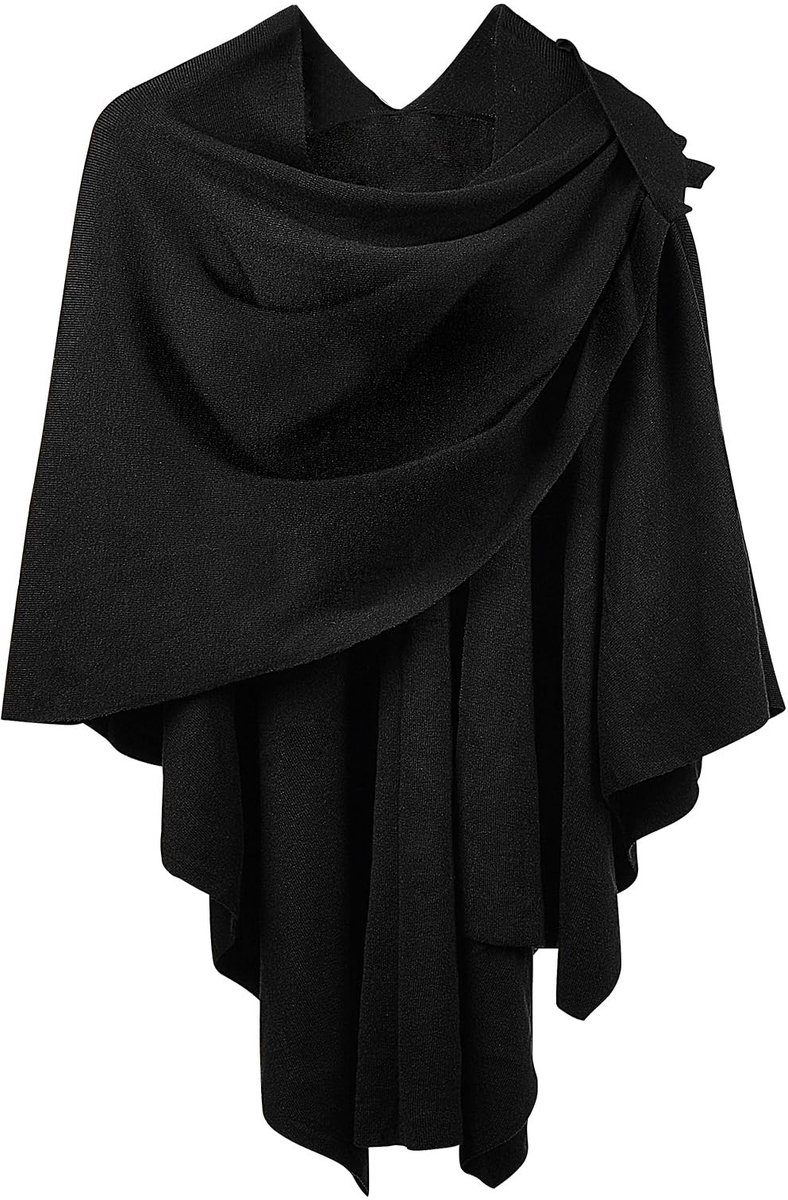 Omgoods - Dubbellaagse Poncho voor Vrouwen met Elegant Ontwerp