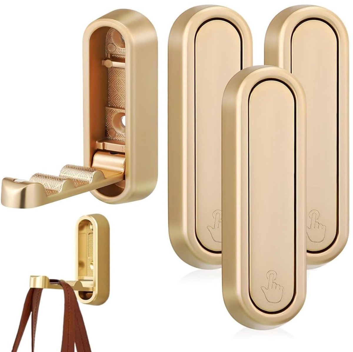 Omgoods - Vouwbare Wandhaak Set van 4