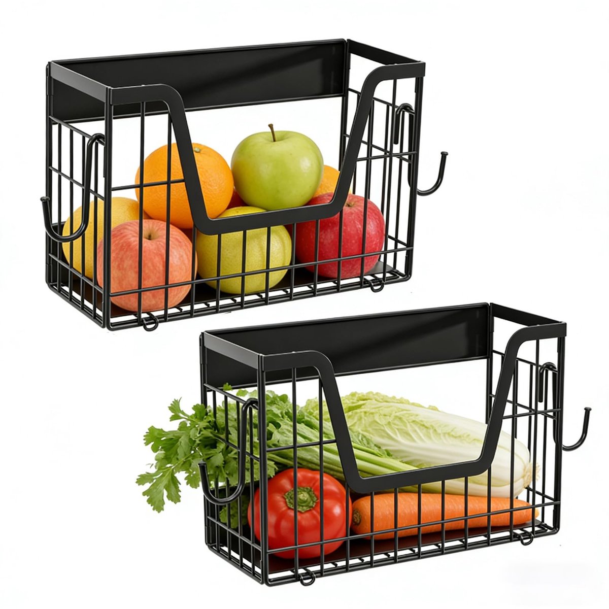 Omgoods - Set van 2 Magnetische Planken voor de Keuken, Makkelijk te Bevestigen