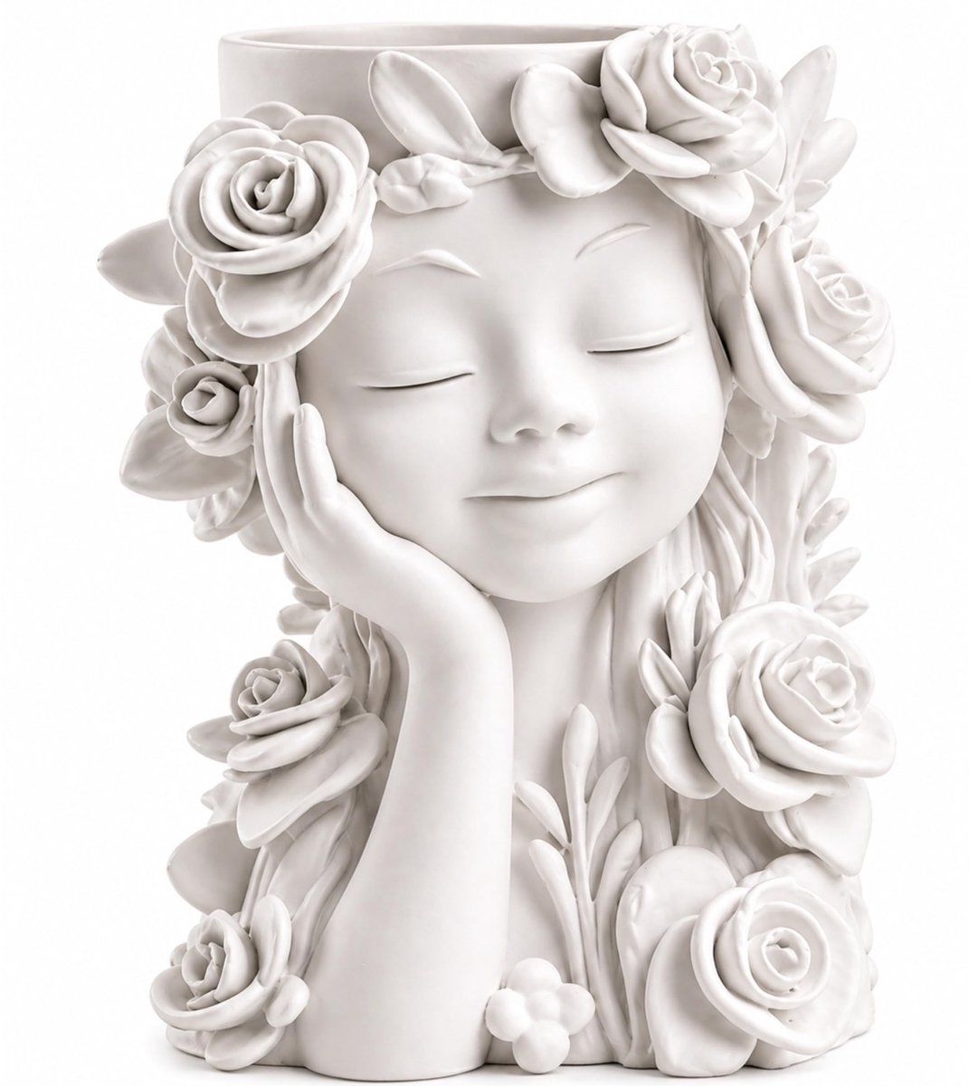 Omgoods - Sculpturale Hoofdvase voor Droogbloemen en Planten