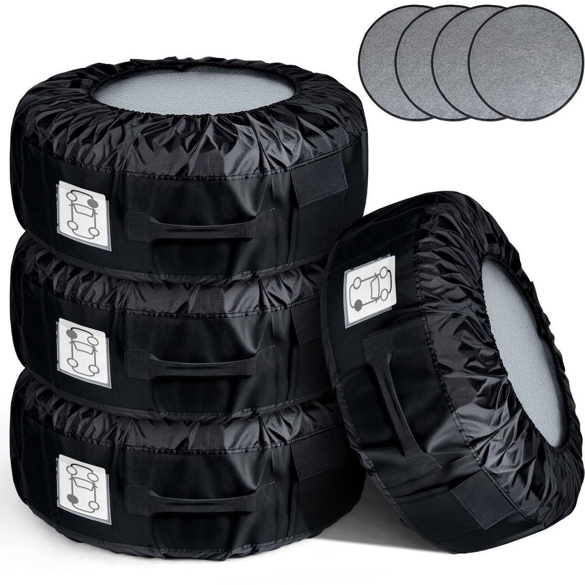 Omgoods - Set van 4 Waterdichte Fietskoffers voor 18-22 Inch Wielen