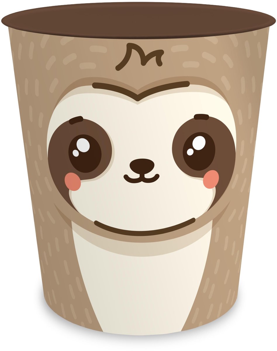 Omgoods - Kinder Prullenbak met Schattig Sloth Motief, 11L