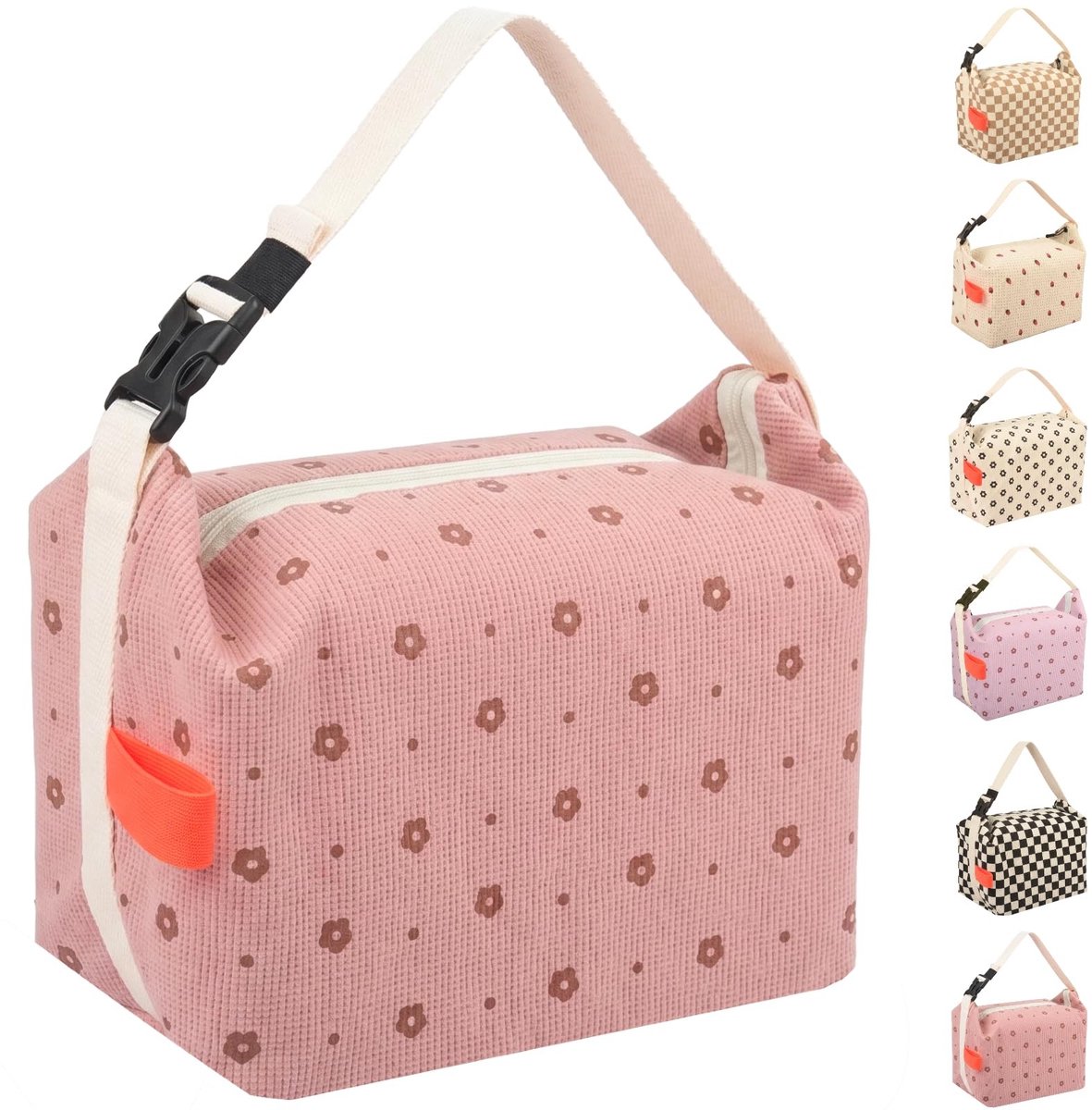 Omgoods - Grote Lunchtas met Aluminium Isolatie - Waterdicht en Vetbestendig - Roze