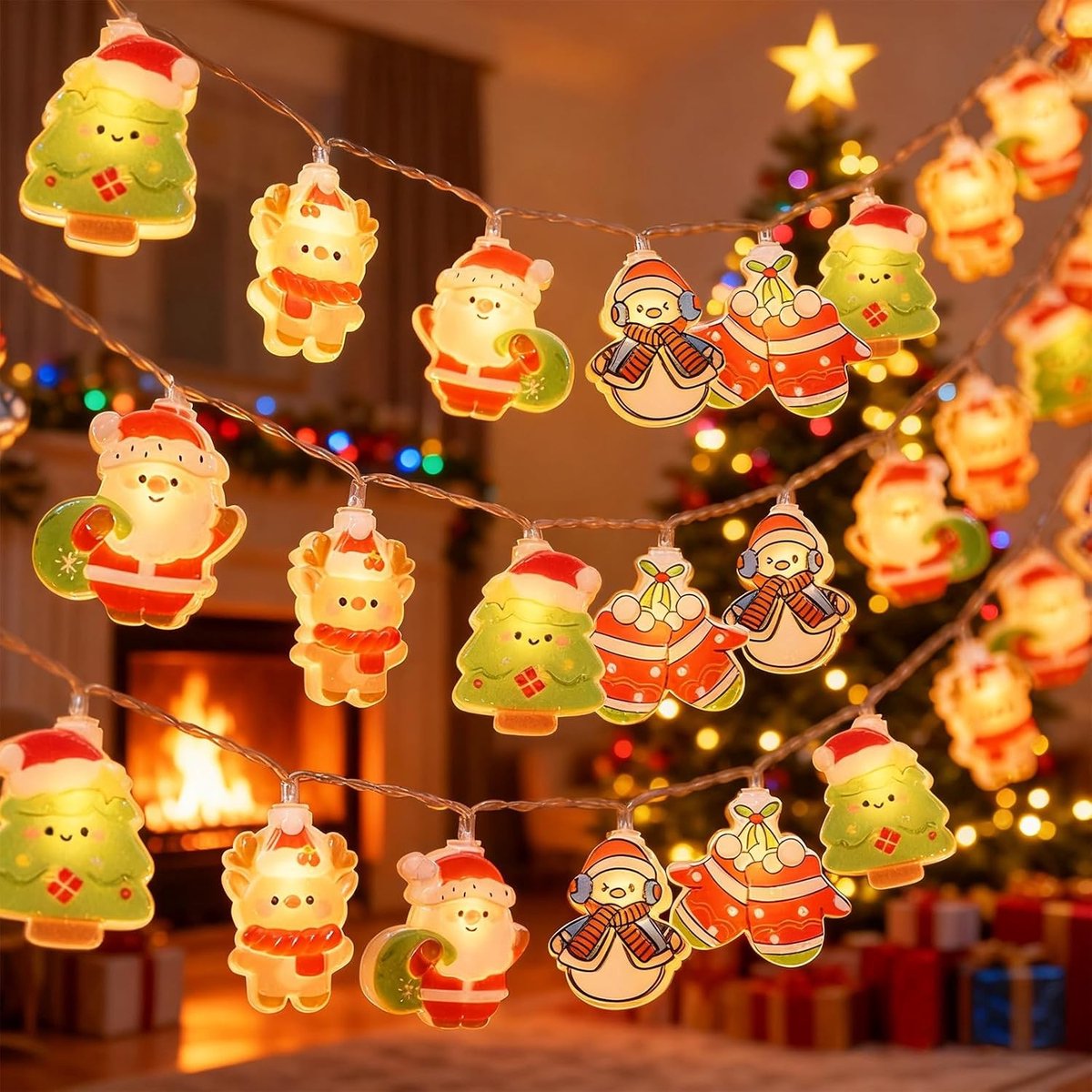 Kerst Fairy Lights 3 m met 20 LED Lampjes voor Binnen - Warm Witte Verlichting voor Kerstboom, Slaapkamer en Balkon Decoratie