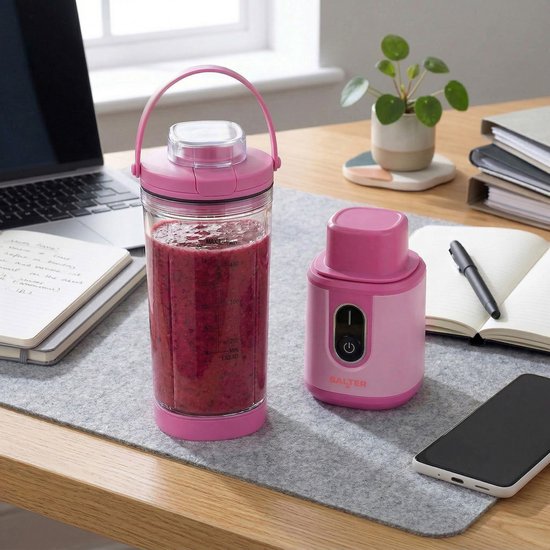 Salter ActiBoost Draagbare Snoerloze Blender - BPA-vrij - 450ml Roze van Salter — afbeelding 2