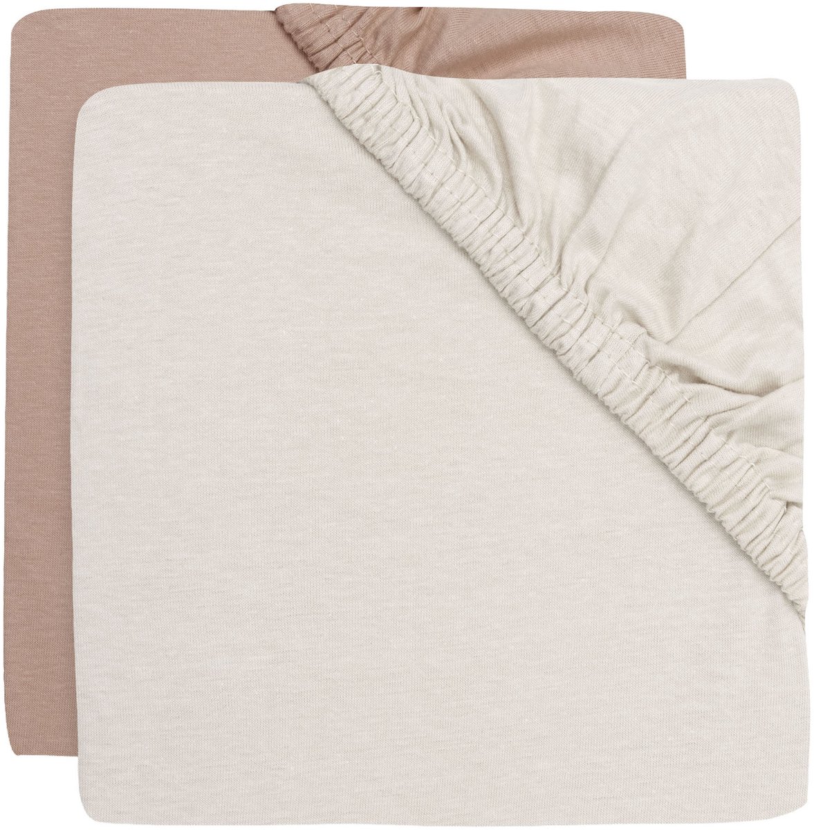 Jollein Hoeslaken Wieg - 40/50x80/90cm - Jersey - Light Terra/Oatmeal