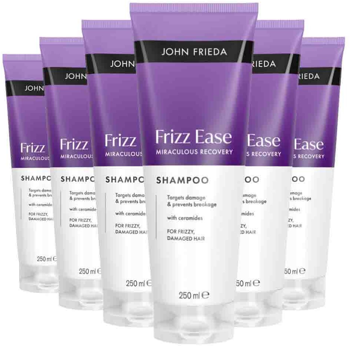 John Frieda - Frizz Ease Shampoo - 6 x 250 ml - Voordeelverpakking
