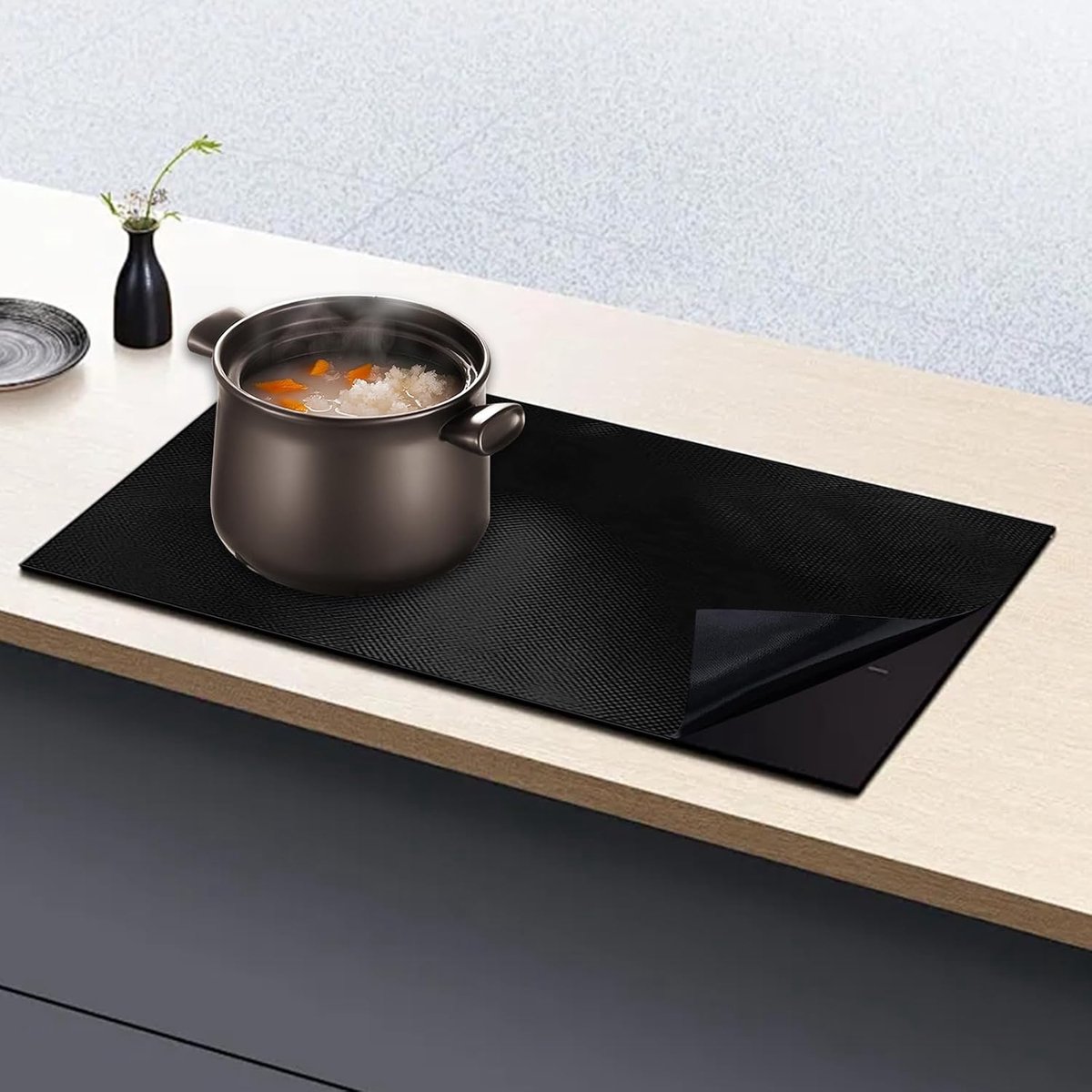 Inductiekookplaat Beschermmat 40 x 60 cm - Herbruikbaar Silicoon - Antislip en Krasbestendig - Bescherming voor Pannen - ShopVlot