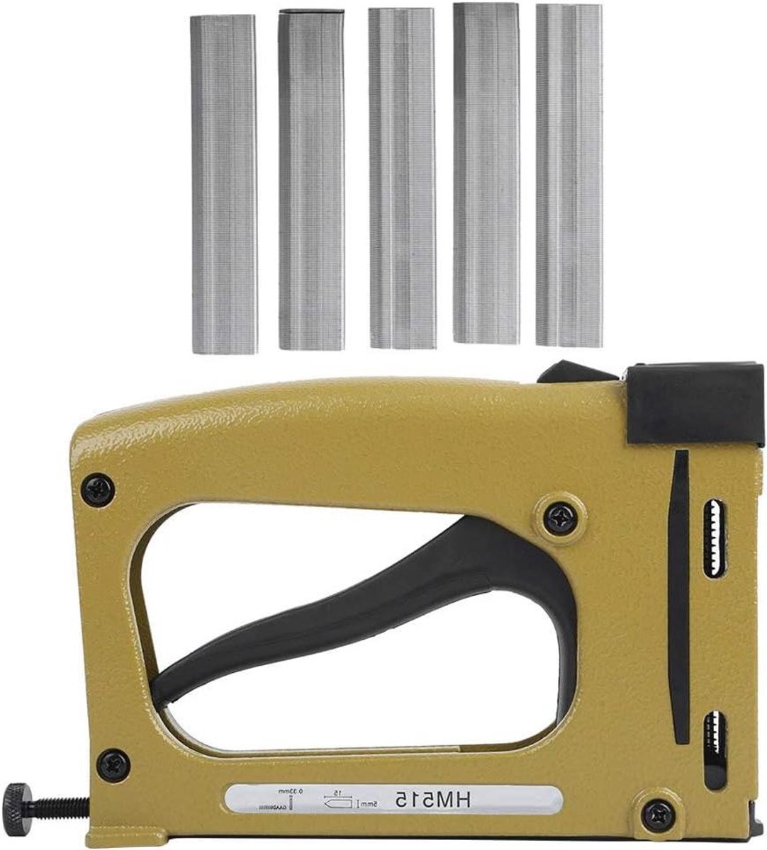 Handmatig Nietpistool - Nietmachine Hout - Meubels Maken - Automatische Nietaanpassing - 22 x 19 x 3 cm - Zilver