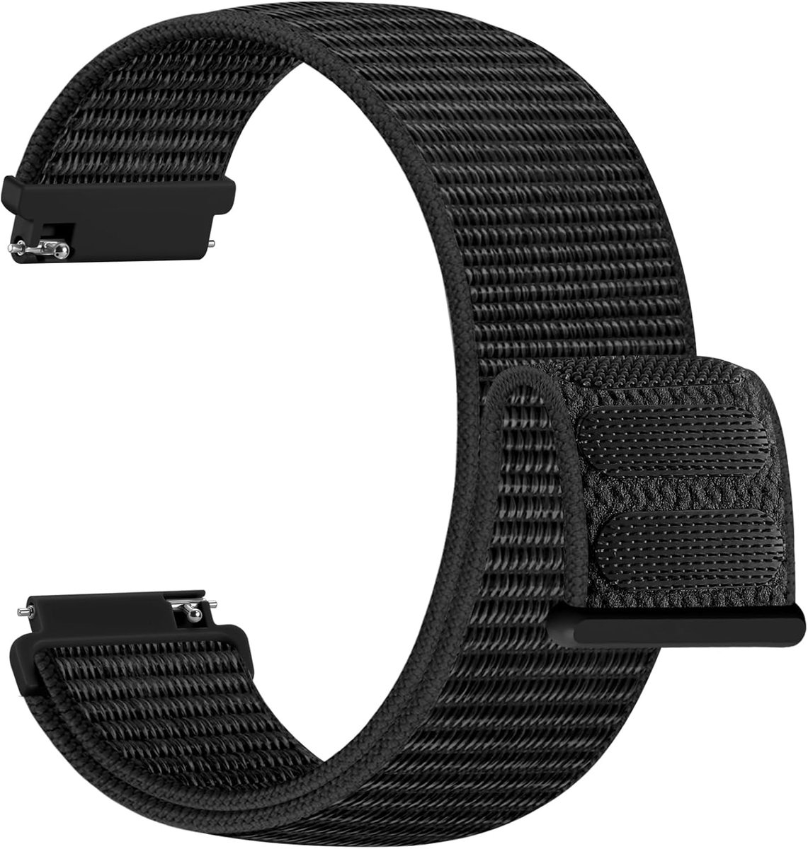 Nylon horlogeband 20 mm, 22 mm, 18 mm, compatibel met Samsung Galaxy Watch 7 6 5 4 FE armband 40 mm 44 mm, voor Garmin Vivoactive 5 3, sportlusarmband voor heren en dames