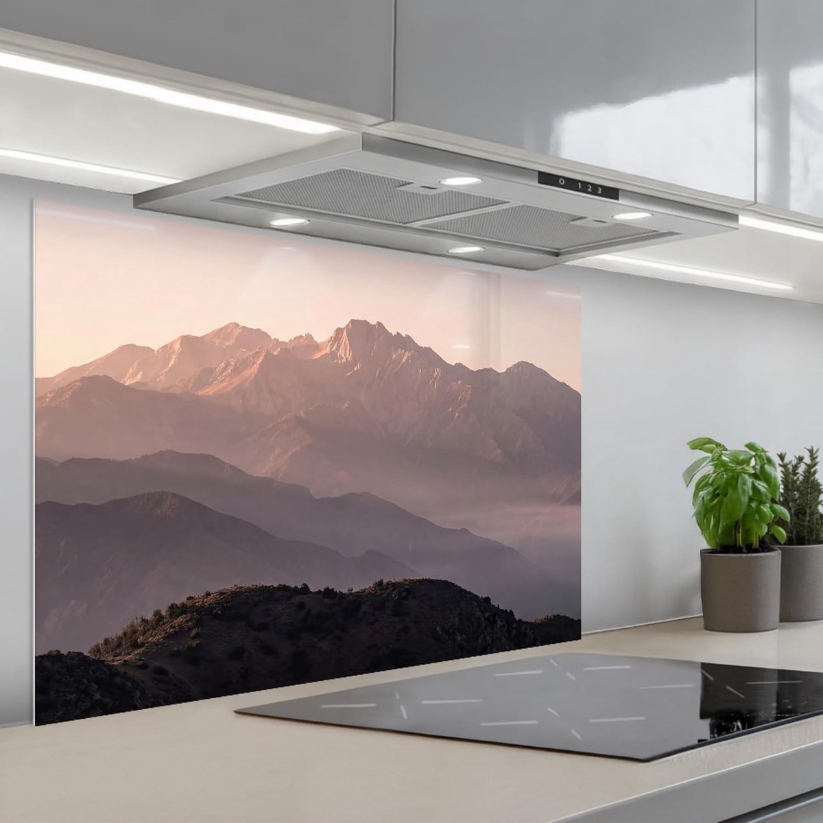 keukenachterwand 55x80 cm zelfklevend keuken decoratie accessories home kitchen spatscherm Panorama - Landschap - Bergen