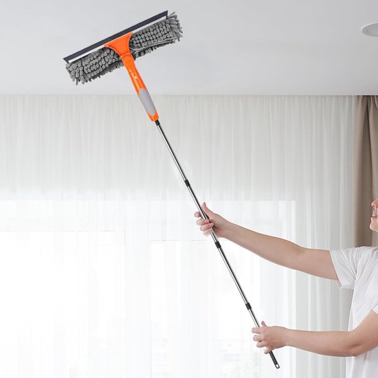 Stofwisser Lange steel - Plumeau Spinnenwebverwijderaar - Hoge plekken reinigen - Verlengbaar bereik - 171 cm - Grijs — afbeelding 3