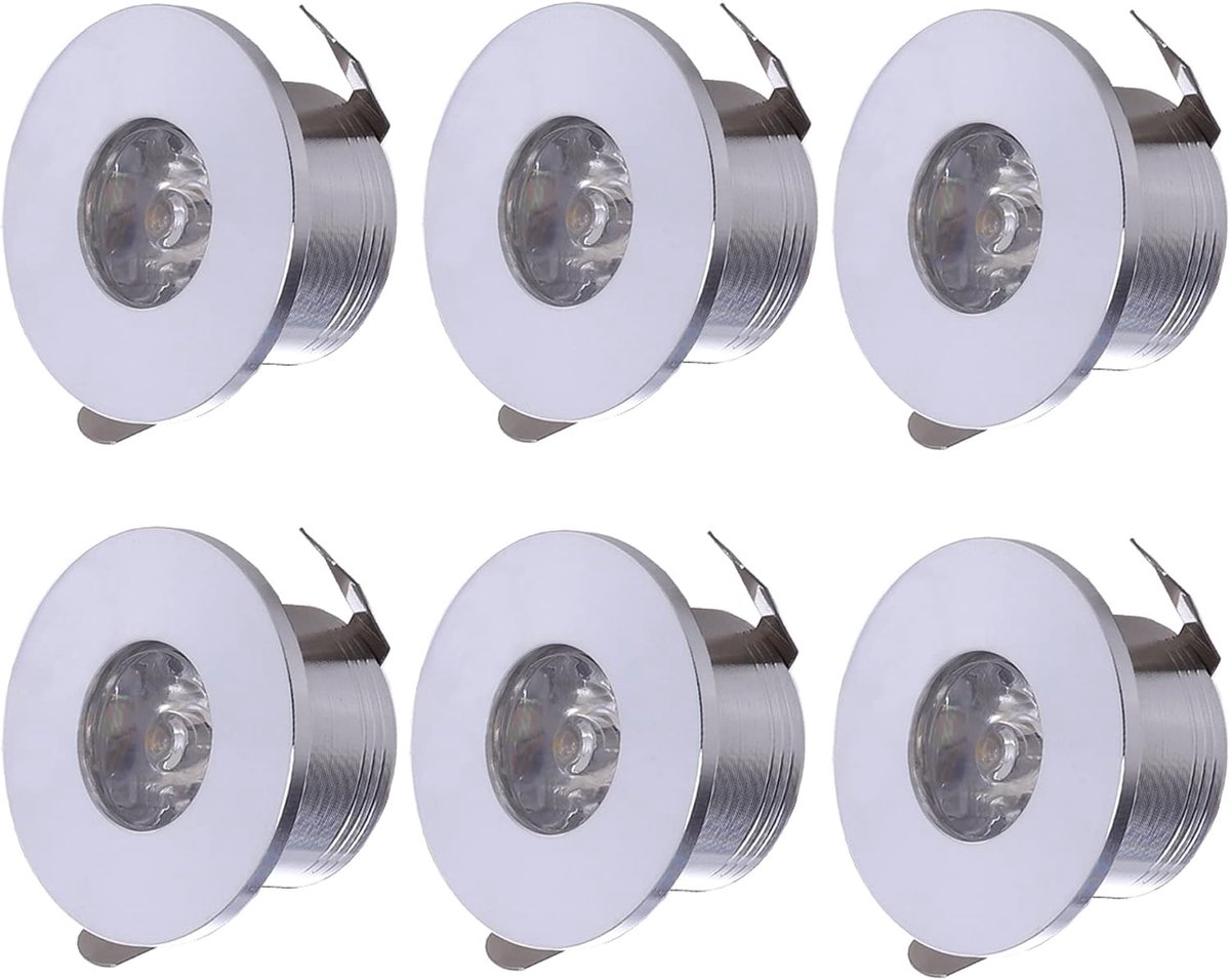 Inbouwspots 1W Warmwit Mini Spots set van 4 stuks plafondspot set Mini Ronde Inbouwlamp Spot Downlight
