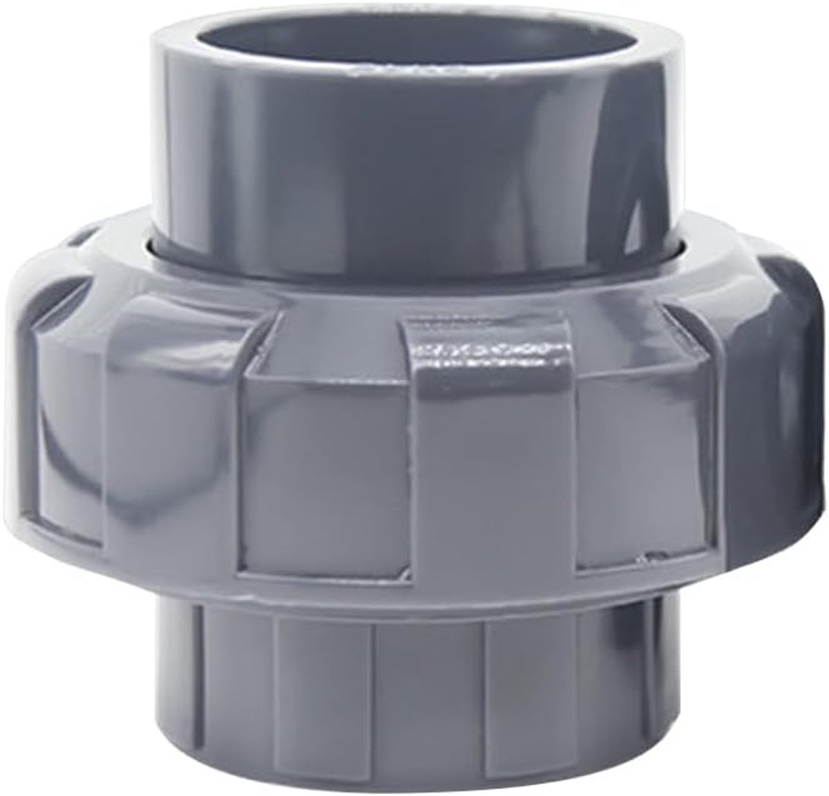Union Connector, 63 mm Inner Dia Pipe Sanitair Fittings, Grijze Oplosmiddel Socket Snelle Connector voor Aquarium Aquarium Vijver