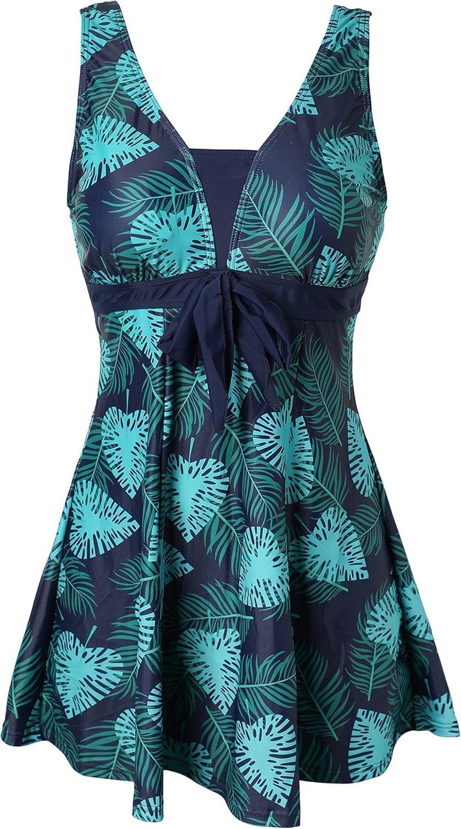 Badpak voor dames, uit 1 stuk, buikcontrole, figuurvormend, grote maat, push-up, gevoerd, elegant