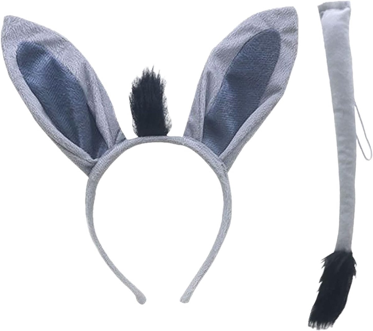 Kostuumset, dierenkostuum hoofdband met oorstaart, dierenkostuums, carnavalsfeest, Halloween-kostuum voor meisjes