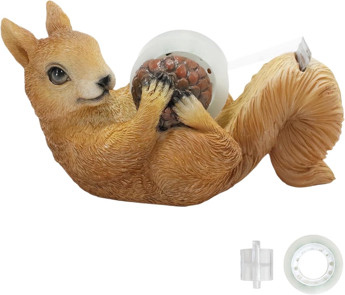Adhesive Tape Dispenser, Squirrel Adhesive Tape Dispenser for Children, Resin Adhesive Tape Dispenser, Tape Dispenser - ShopVlot