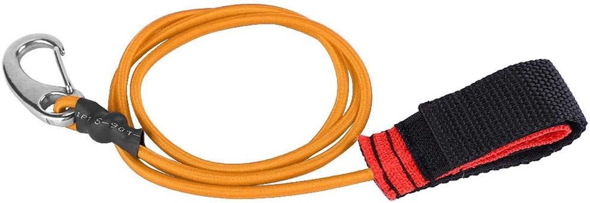 Kajakpeddellijn, elastisch kajak-kanoveiligheidskoord, hengellijn, lanyard-koord met karabijnclip om te peddelen