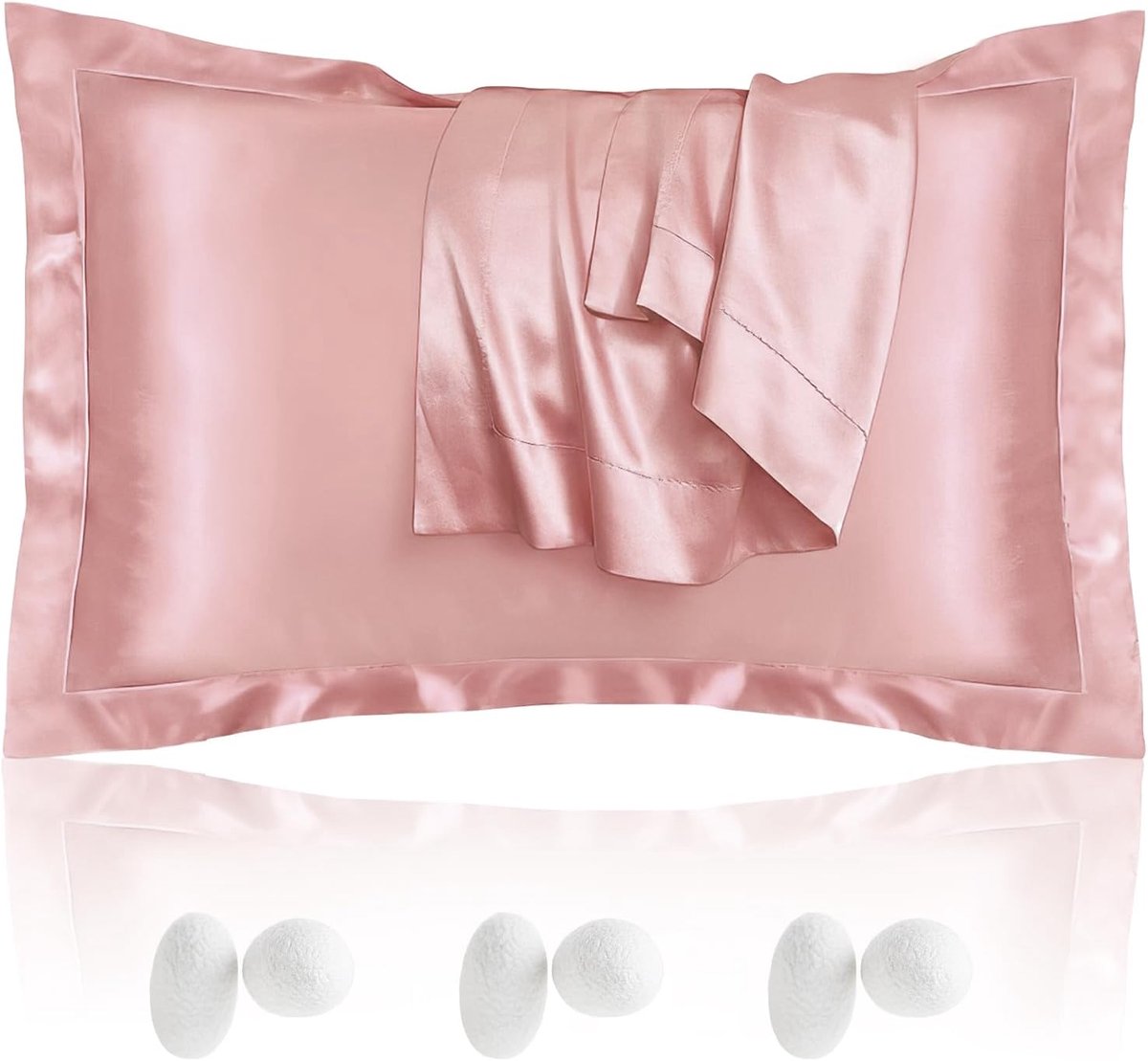 Satin Kussenslopen 50 x 70 cm - Zijde-effect - Anti-frizz en kreukvrij - Ideaal voor krullend haar - ShopVlot