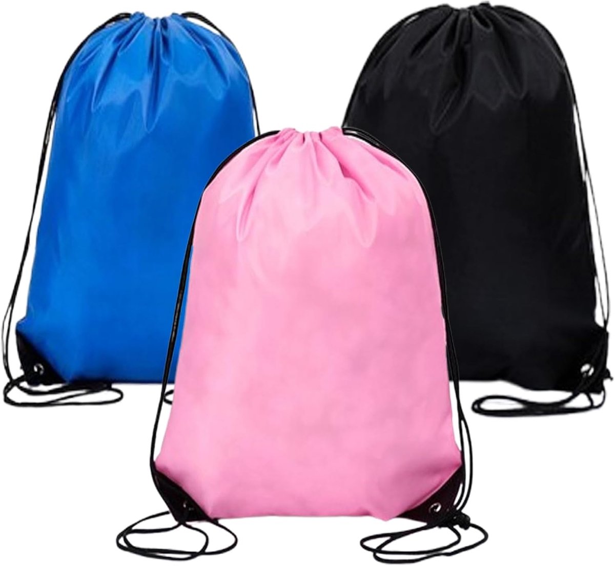 A3 Piece Drawstring Backpack Polyester Drawstring Gym Bag Sports Gym Swimming Bag Drawstring Travel Storage Bag for - ShopVlot
