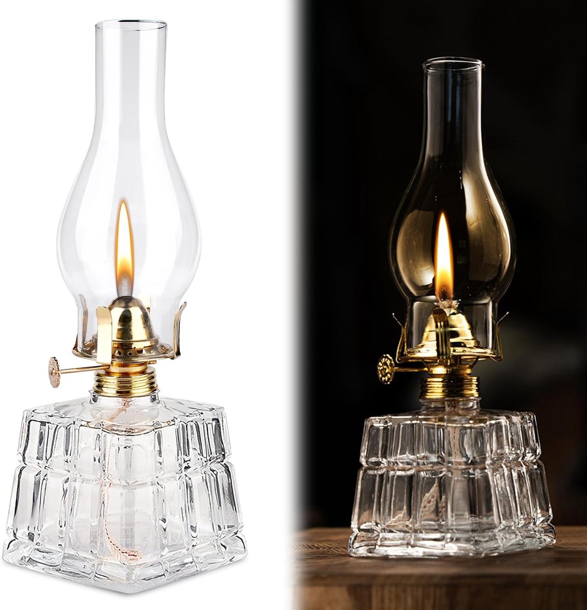 Kerosinelamp, olielamp, vintage kerosine, stormlantaarn voor binnen, tuin, camping