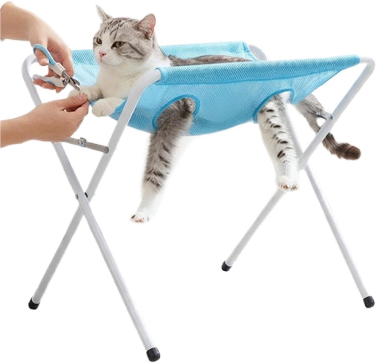 Hondentrimstandaard - Puppy Trimtafel - Huisdier Verzorging - Ontsnappingsvrij Ontwerp - 8 Gaten - Blauw