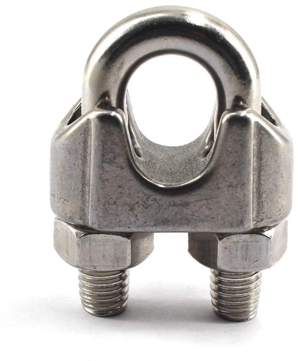 M4 Wire Rope Clip 304 Stainless Steel Cable Clamp U Bolt Clasp (Pack of 20) - ShopVlot