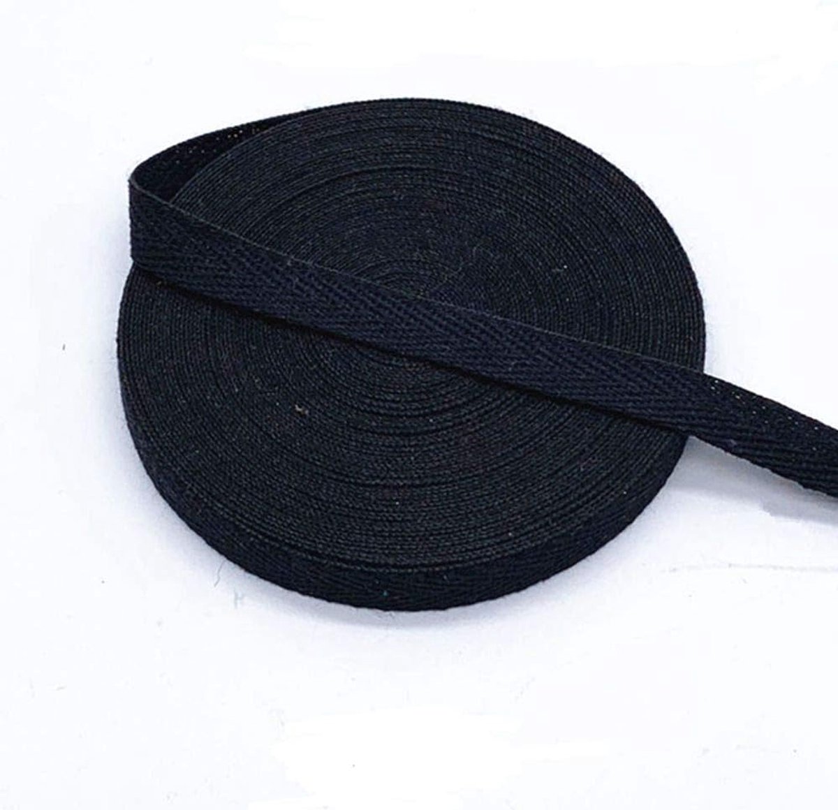 SnelShoppen - 2 cm Katoenen Bias Band, Twill Tape 15 m, Haringbone Patroon, DIY Naaibenodigdheden voor Handwerk, Cadeau Wikkelen, Huisdecoratie