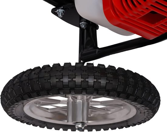 Benzine Veegmachine - Veegborstel Grondreiniger - Buiten Reinigen - 60 cm Werkbreedte - 43 cc - Zwart Rood — afbeelding 5