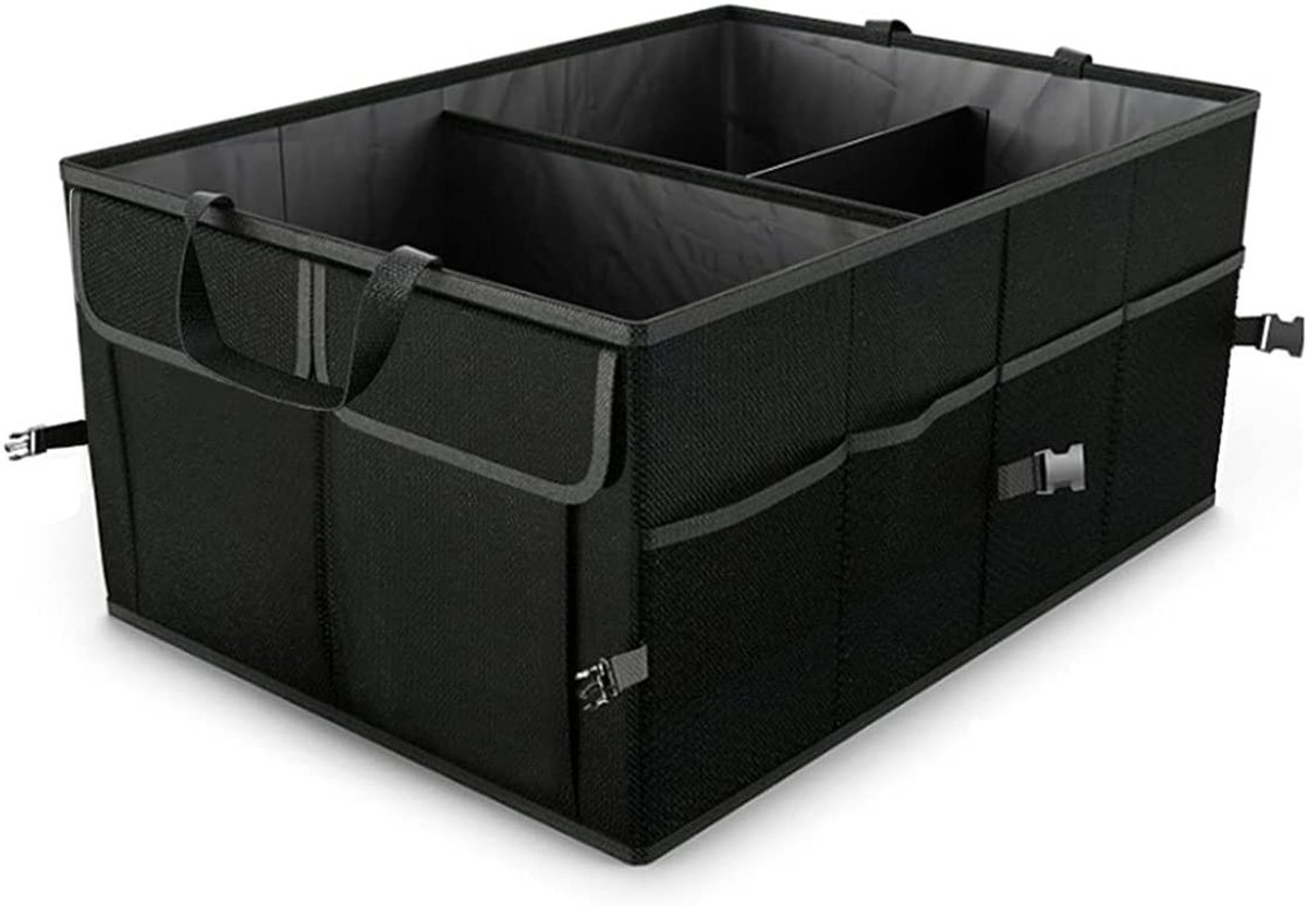 Omgoods- Kofferbak Organizer Waterdicht - Opvouwbaar - Antislip - Hoogwaardig 600D Oxford - 3 Vakken - 56 x 40 x 26 cm - Auto Organizer