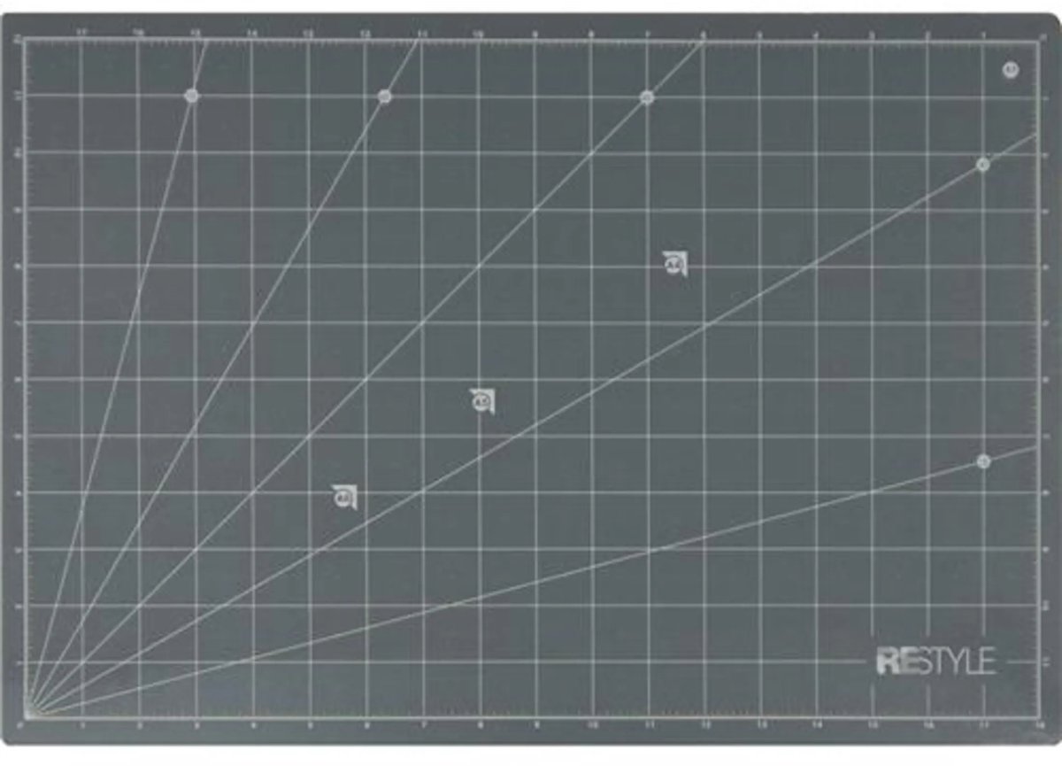 ReStyle Snijmat A3 zelfhelend 33x48cmx1,6mm dubbelzijdig cm / inch grijs