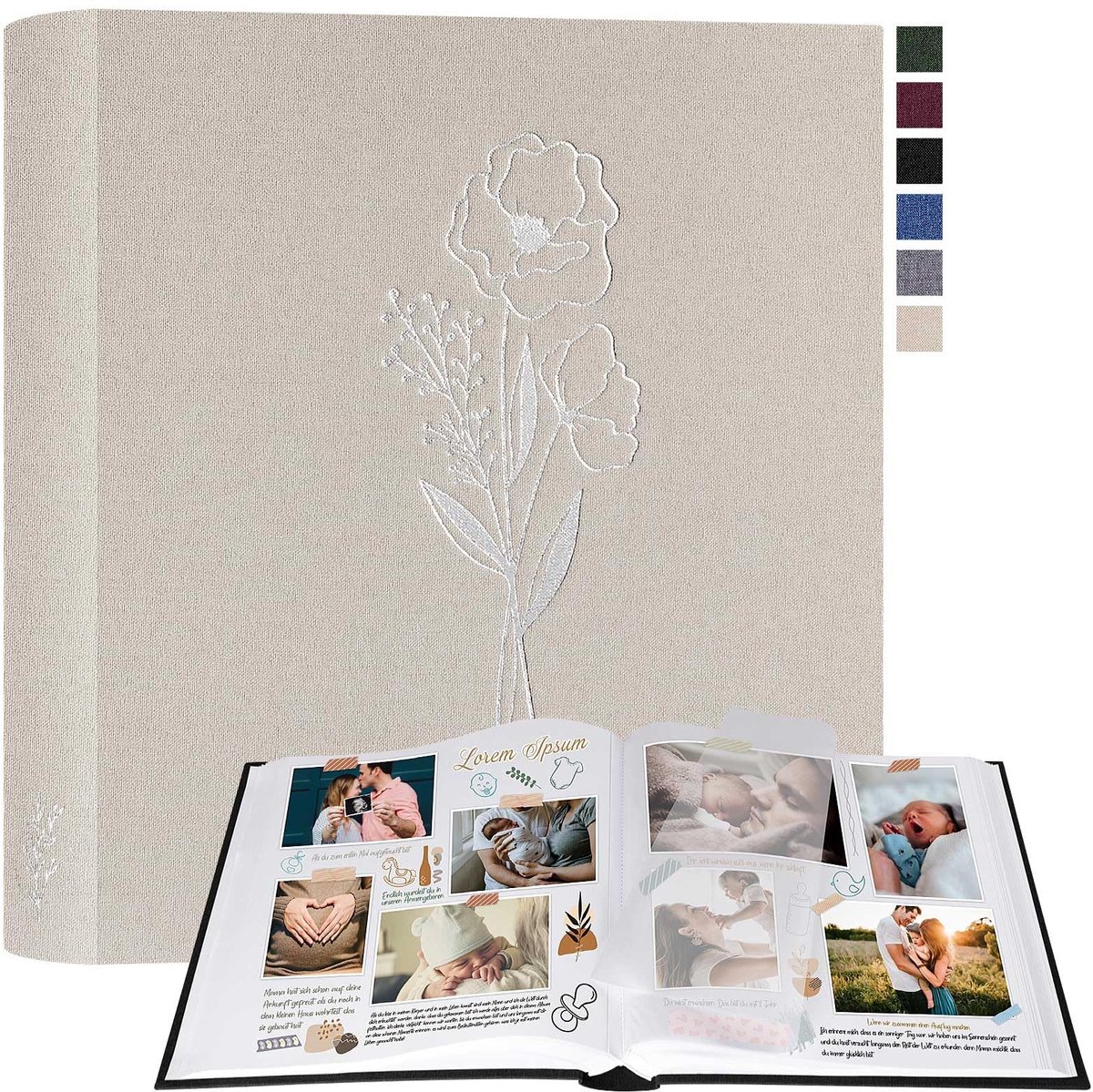 Omgoods - Photo Album Scrapbooking met 100 Witte Pagina's en Cellophane Scheidingsbladen