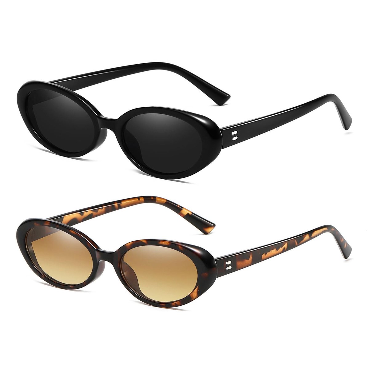 Omgoods - Retro Ovalen Zonnebril met UV400 Bescherming