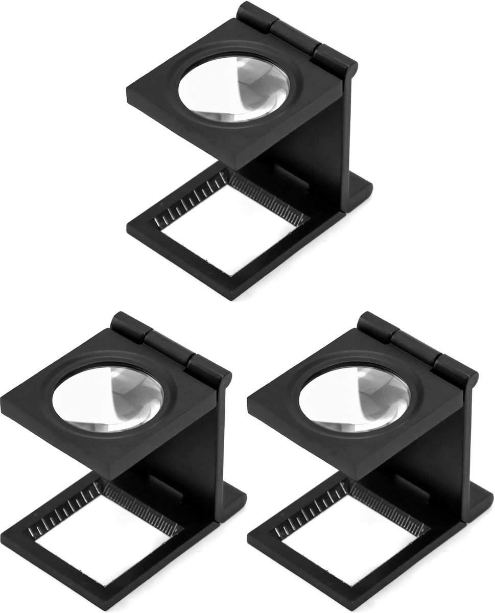 Omgoods - ® Mini Vouwbare Vergrootglas, 10X Loupe met Liniaal voor Diverse Toepassingen