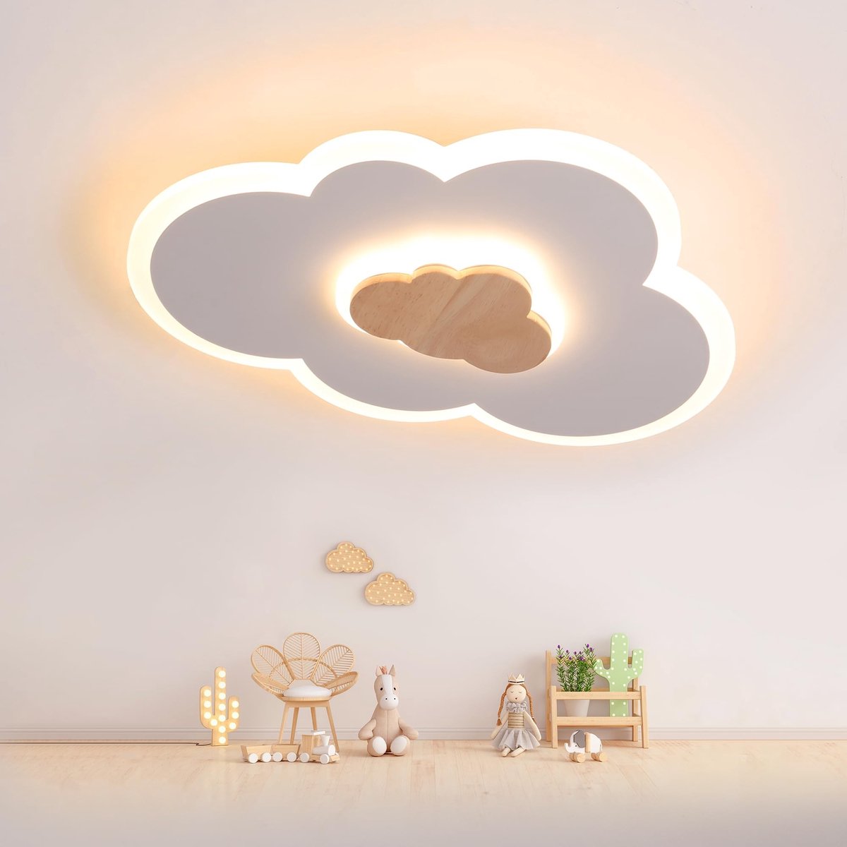Omgoods - LED Plafondlamp in Wolkenvorm voor Kinderkamer