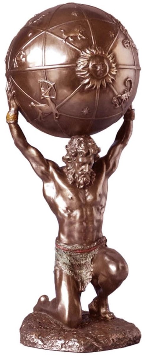 Omgoods - Decoratieve Beeld van Titan Atlas in Brons Look