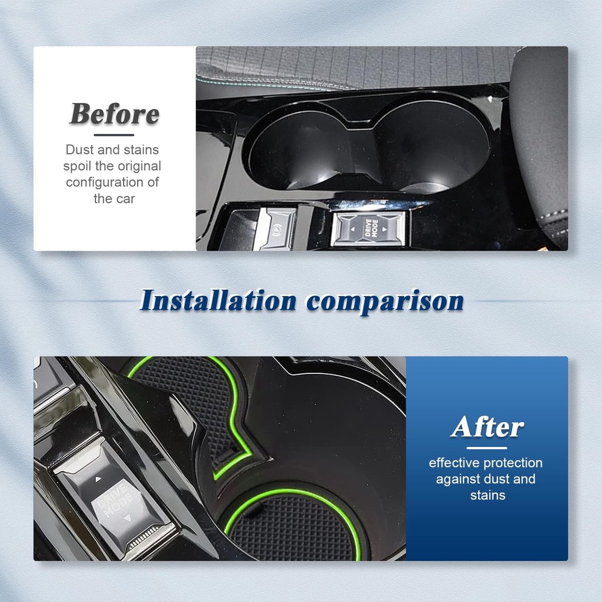 Omgoods - Rubber Anti-slip Matten voor Peugeot 208 en 2008 (2020-2025)