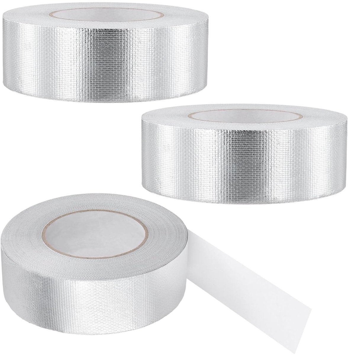 SnelShoppen - Pack van 3 Aluminium Plakband, 50 mm x 50 m, Hittebestendig Aluminium Tape voor Repareren, Afplakken en Isoleren