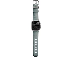Nomad Rocky Point Horlogeband / Natural Hardware 45/46/49mm – Gemaakt van Duurzaam FKM Fluorelastomeer – Waterbestendig en Ventilatiegroeven – Compatibel met Alle Apple Watch Modellen - Groen