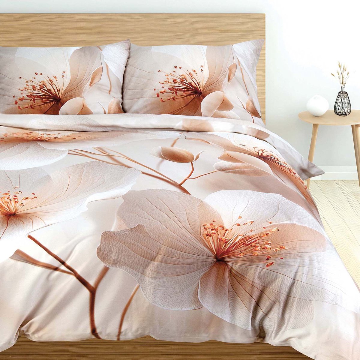 Darymex Satynlove Premium - Dekbedovertrek set (3-delig) - 100% Katoen-Satijn - Met Ritssluiting - 180x200 cm