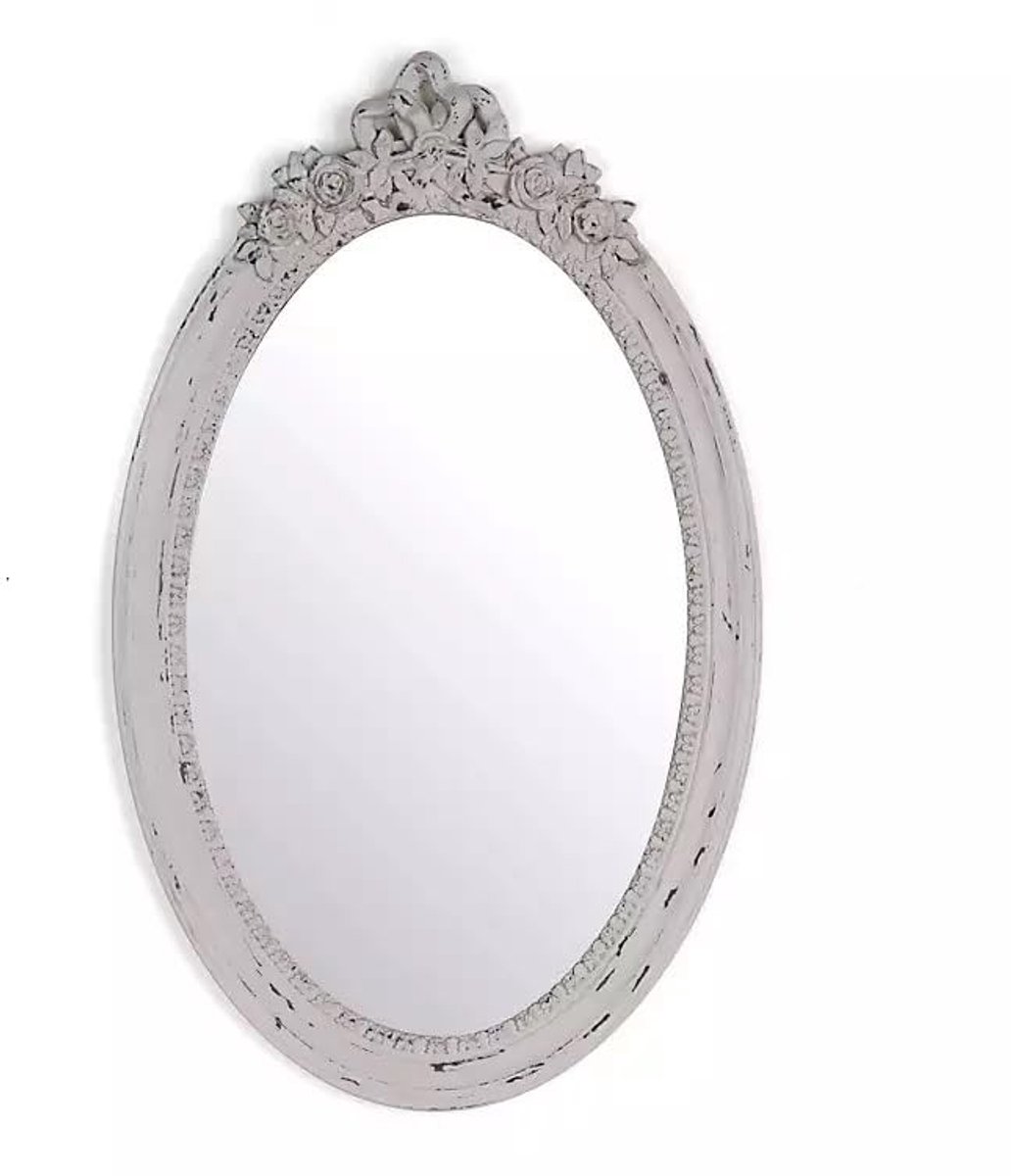 Omgoods - Vintage Houten Wandspiegel in Shabby Chic Stijl
