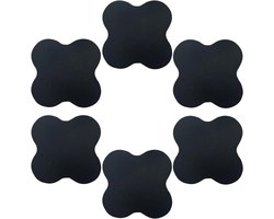 Tapis de course - Tapis de vélo Tapis de rameur - Bescherming vloer - Schokabsorberend - 6 stuks - Zwart