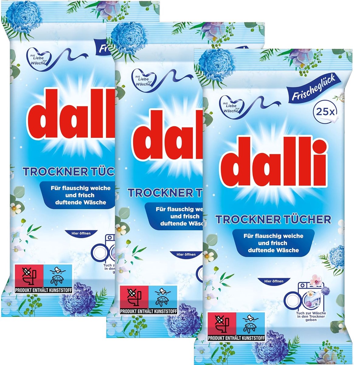Droogdoeken 3-delige set - pluizig zacht - frisse geur - geniet van een zachte wasbeleving - ShopVlot