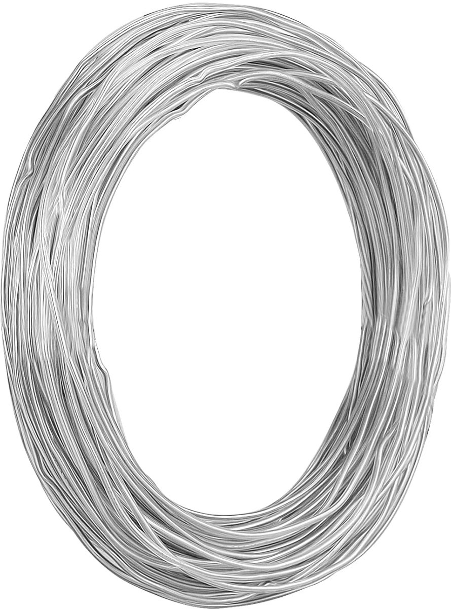 Draad, buigzaam metalen knutseldraad, modelleerdraad, om te binden, modelleren, draadweven, wikkelen, sieraden (zilver)