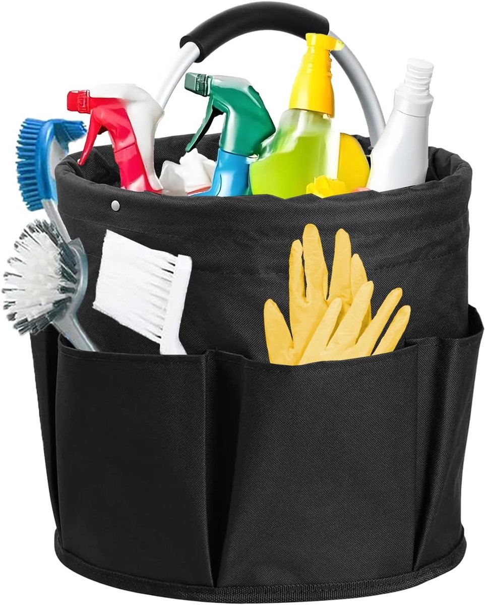 Schoonmaakmand 17L - Vouwbaar met Handgreep - Multi-pocket Organizer - Ideaal voor schoonmaakproducten - ShopVlot